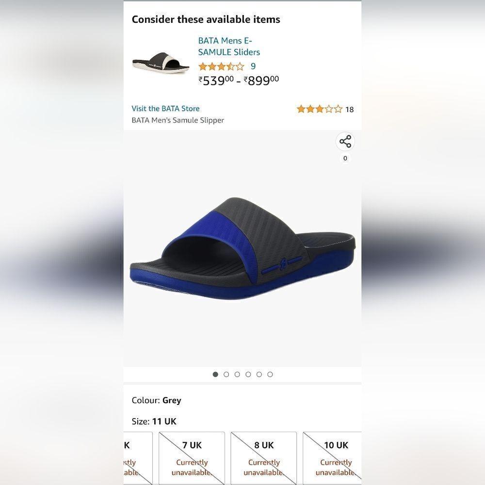 BATA Men's Samule Slipper Slides - Picture 11 of 11